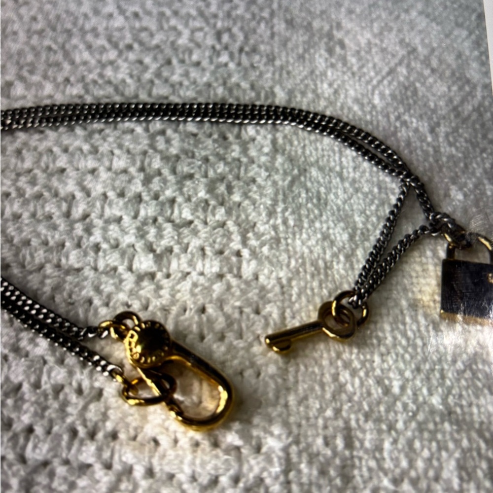 Marc by Marc Jacobs Two-Tone Gold and Silver Key Charm Bracelet